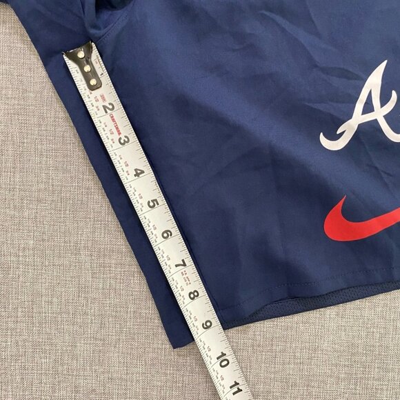 Nike Atlanta Braves Mens Medium Prime Time Logo Dri-Fit Practice Shorts New - Picture 5 of 10